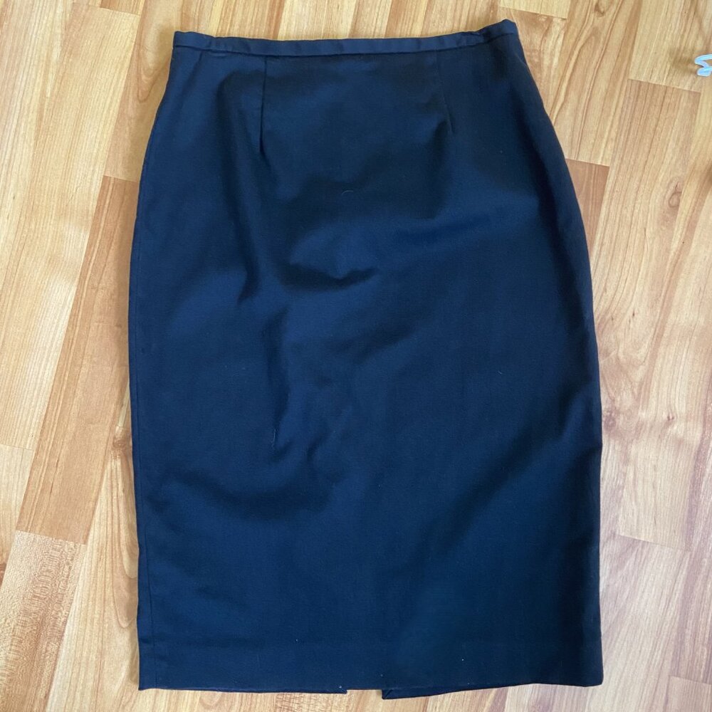 Classic Black Pencil Skirt - Women's Sleek Office Skirt